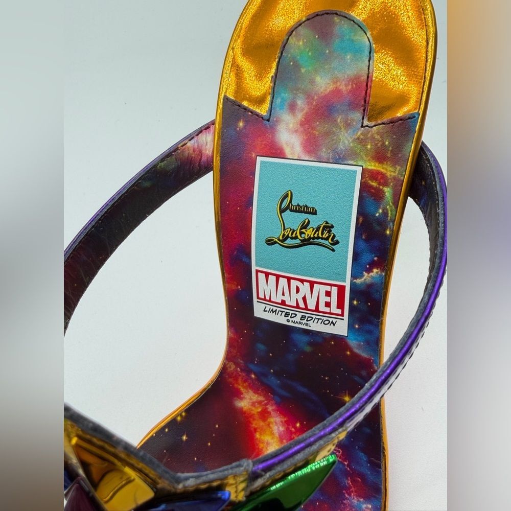 Christian Louboutin Marvel Sea Warrior Gladiator Knee High Sandal Metallic EU 39 - Picture 13 of 15